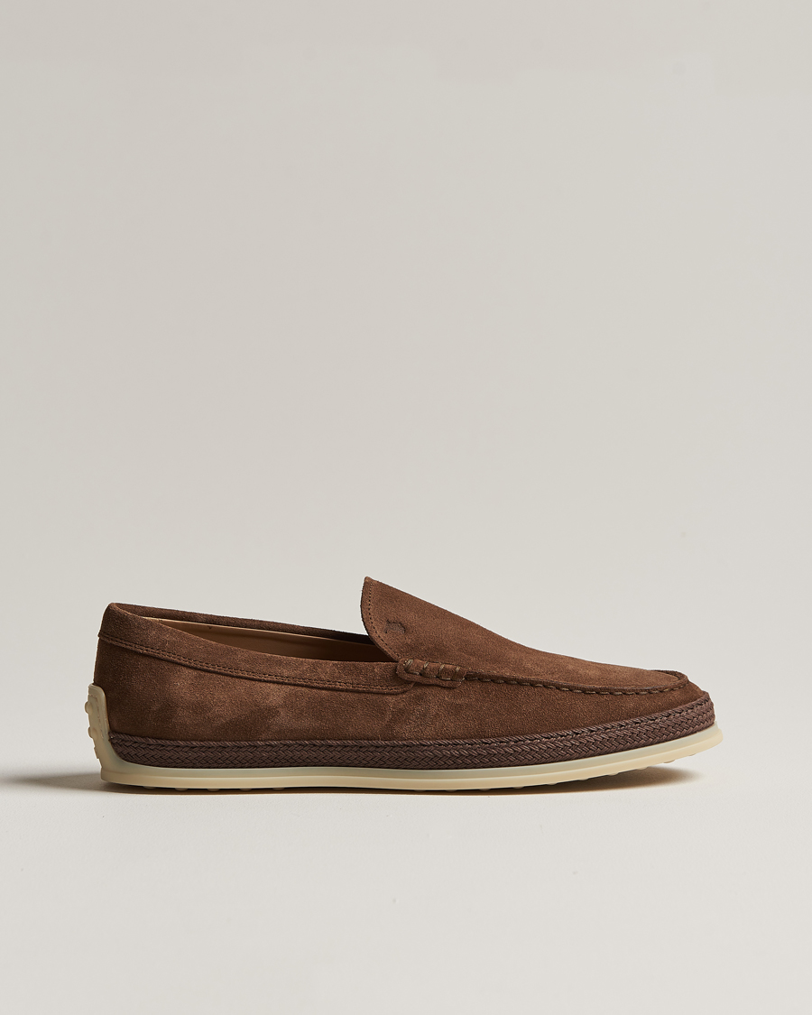 Men |  | Tod's | Raffia Loafers Brown Suede