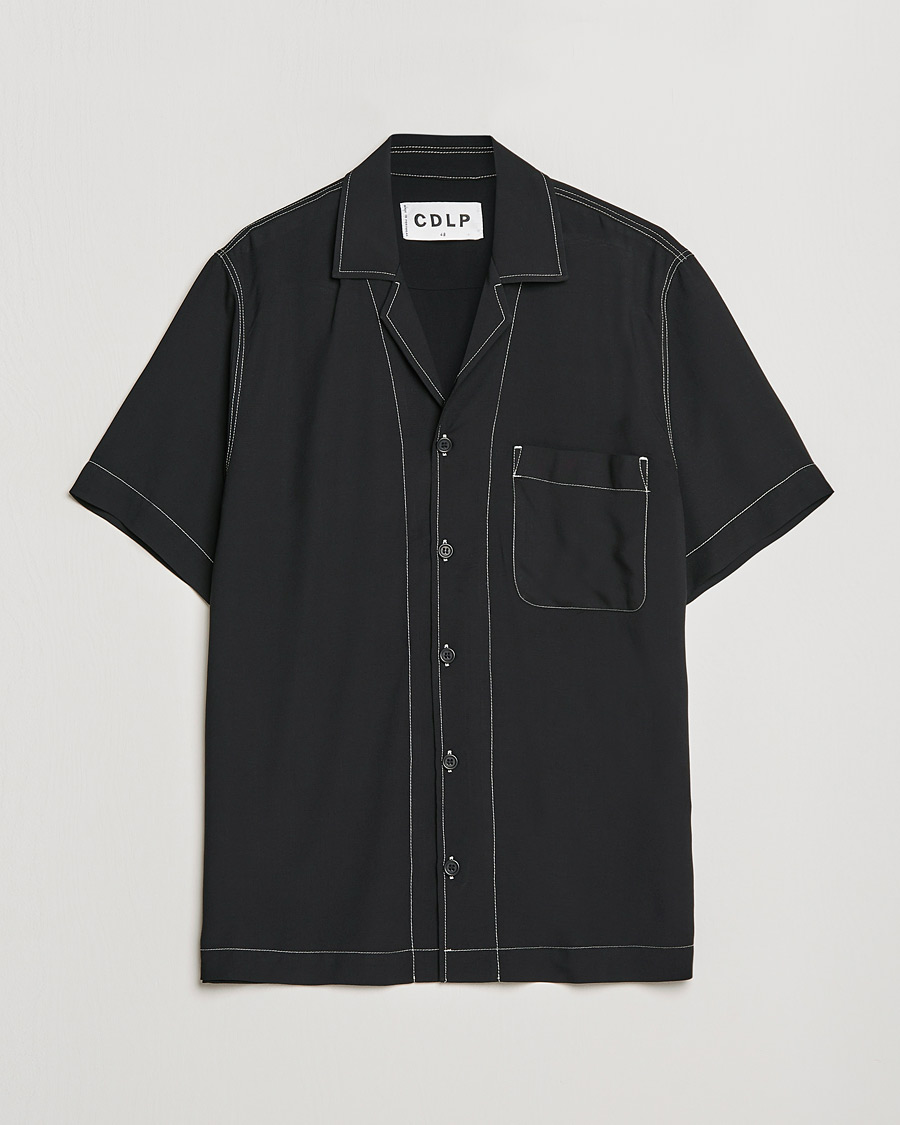 Men | Shirts | CDLP | Short Sleeve Pool Shirt Black