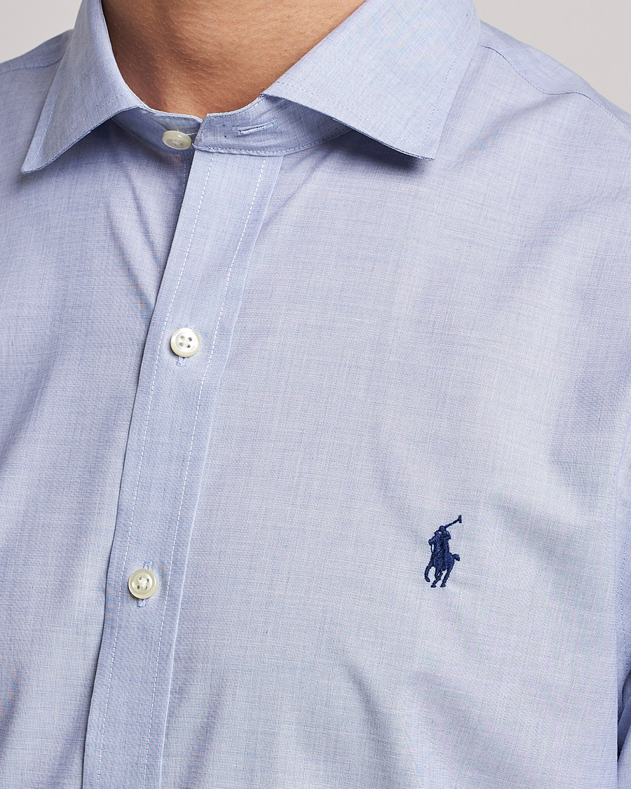 Men | Shirts | Polo Ralph Lauren | Slim Fit Poplin Cut Away Dress Shirt Light Blue