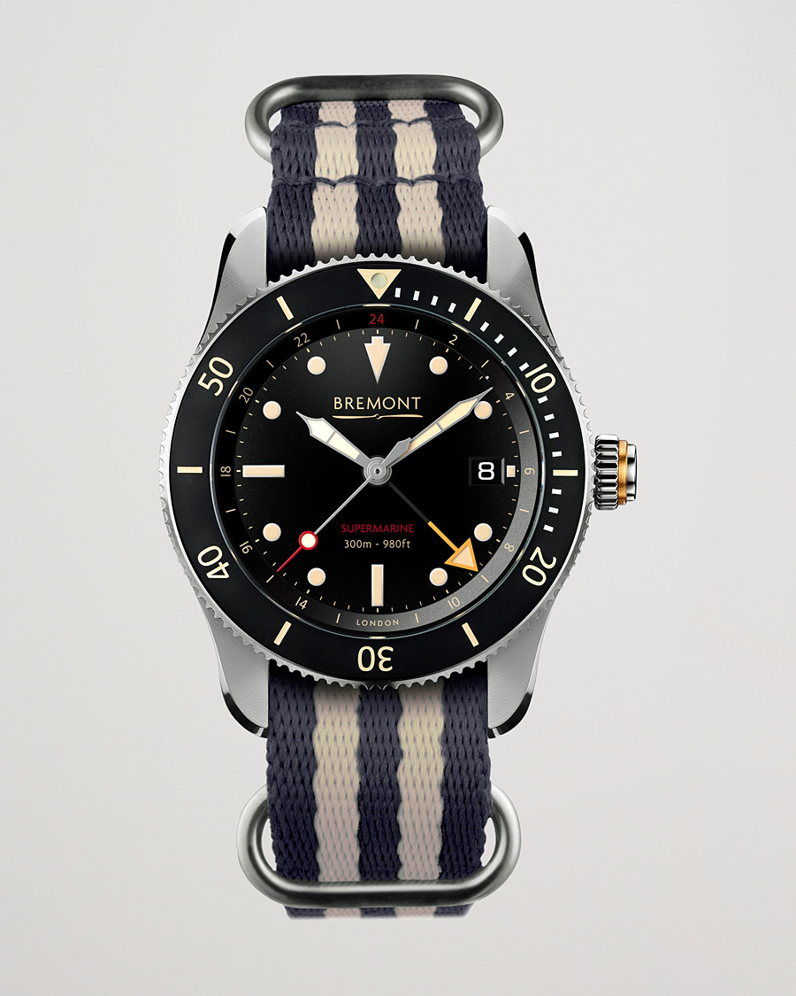 Men | Bremont S302 Supermarine GMT Nato 40mm Black Dial | Bremont | S302 Supermarine GMT Nato 40mm Black Dial