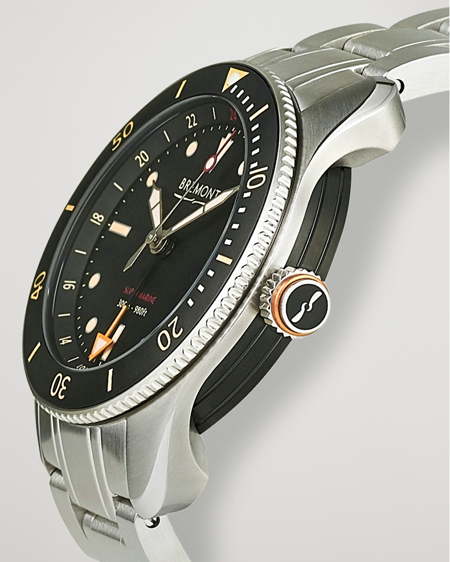Men | Fine watches | Bremont | S302 Supermarine GMT 40mm Steel Bracelet Black Dial
