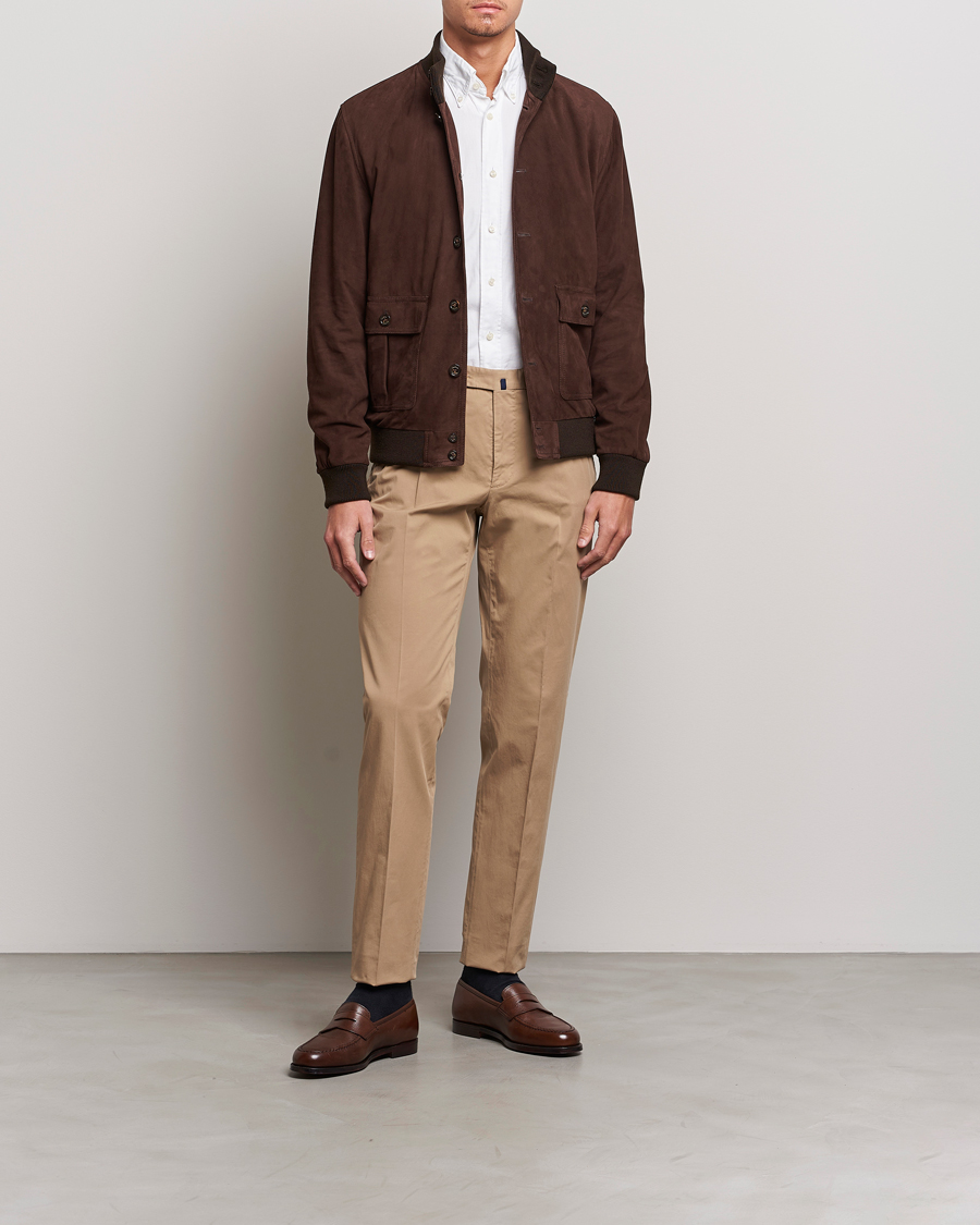 Men | Trousers | Incotex | Regular Fit Comfort Chinos Beige