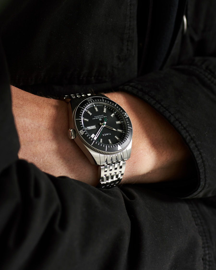 Men | Timex | Timex | Waterbury Diver Automatic 40mm Steel/Black Dial