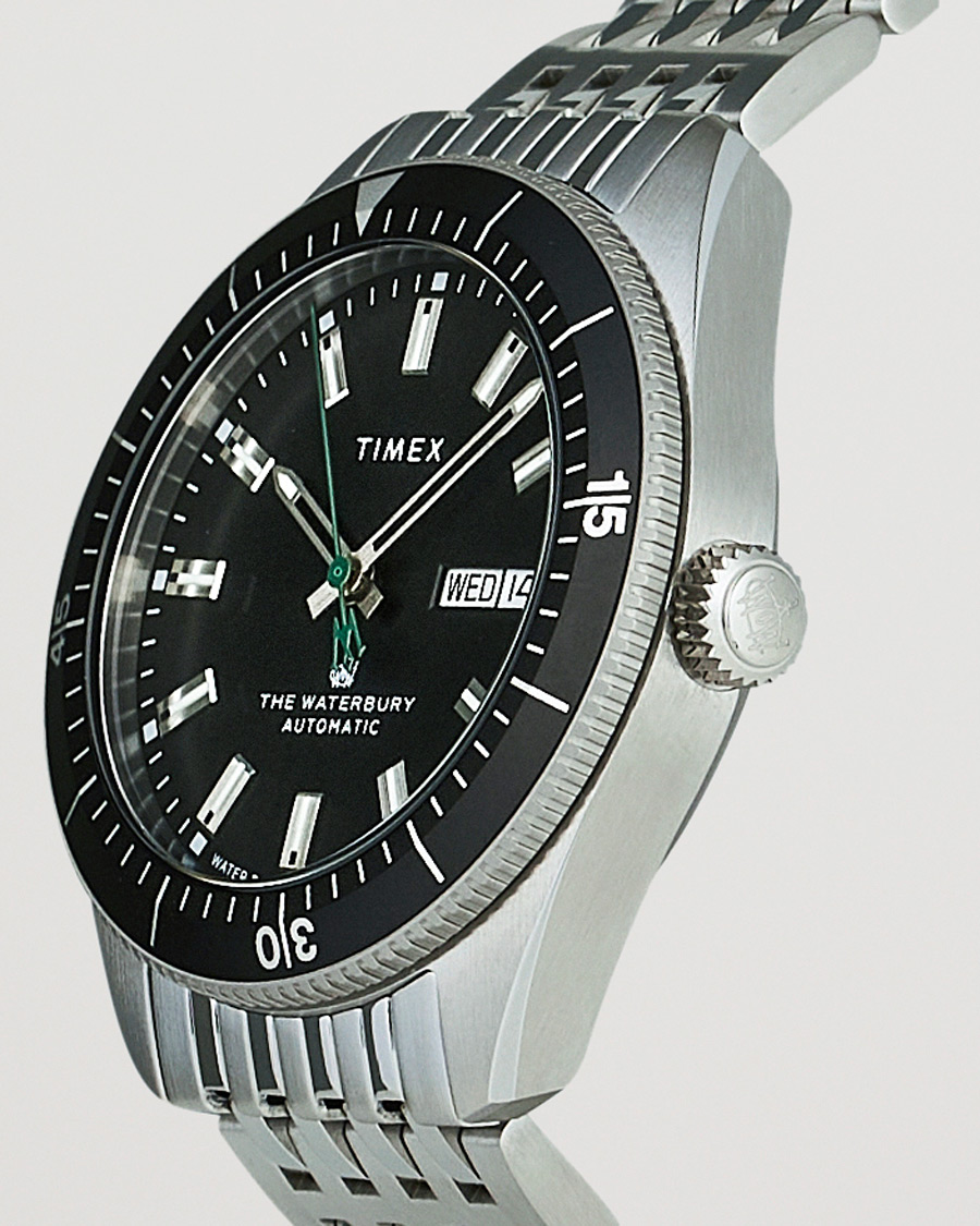Men | Timex Waterbury Diver Automatic 40mm Steel/Black Dial | Timex | Waterbury Diver Automatic 40mm Steel/Black Dial