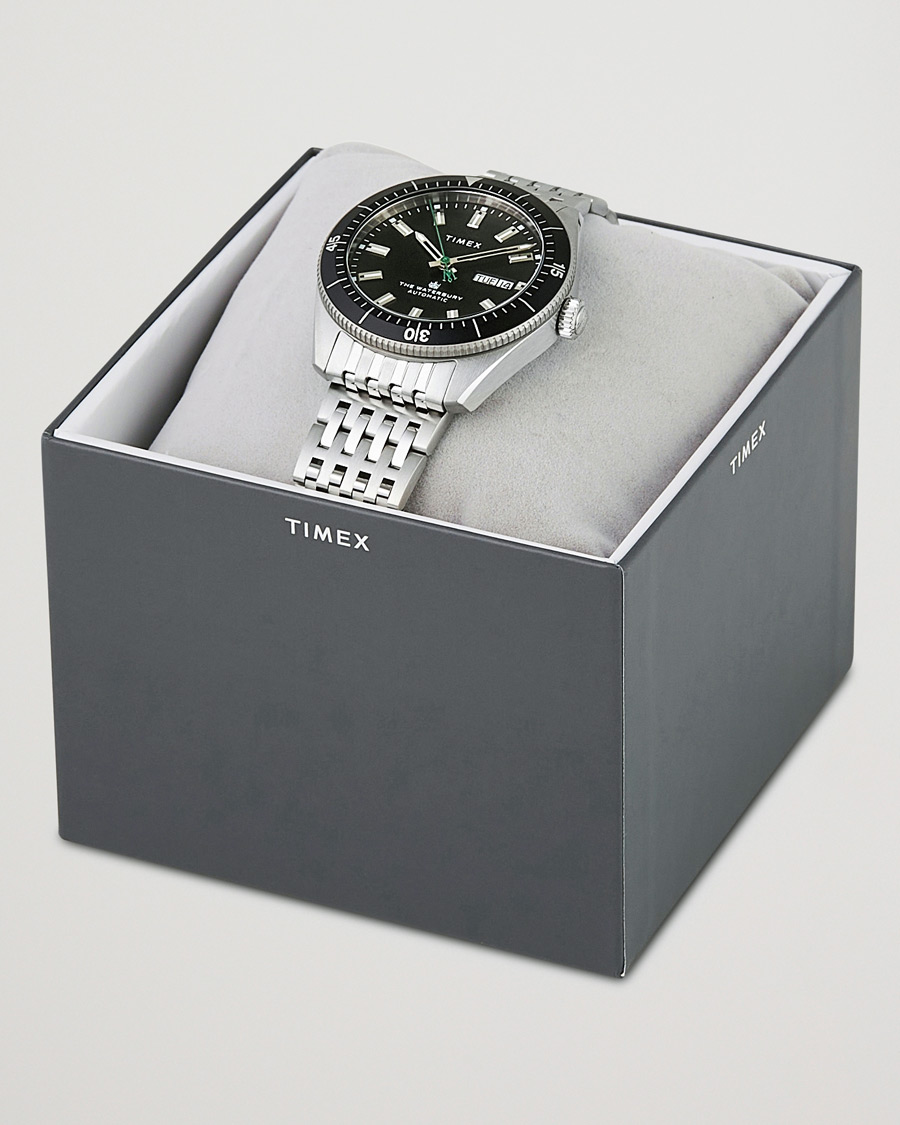 Men | Timex Waterbury Diver Automatic 40mm Steel/Black Dial | Timex | Waterbury Diver Automatic 40mm Steel/Black Dial