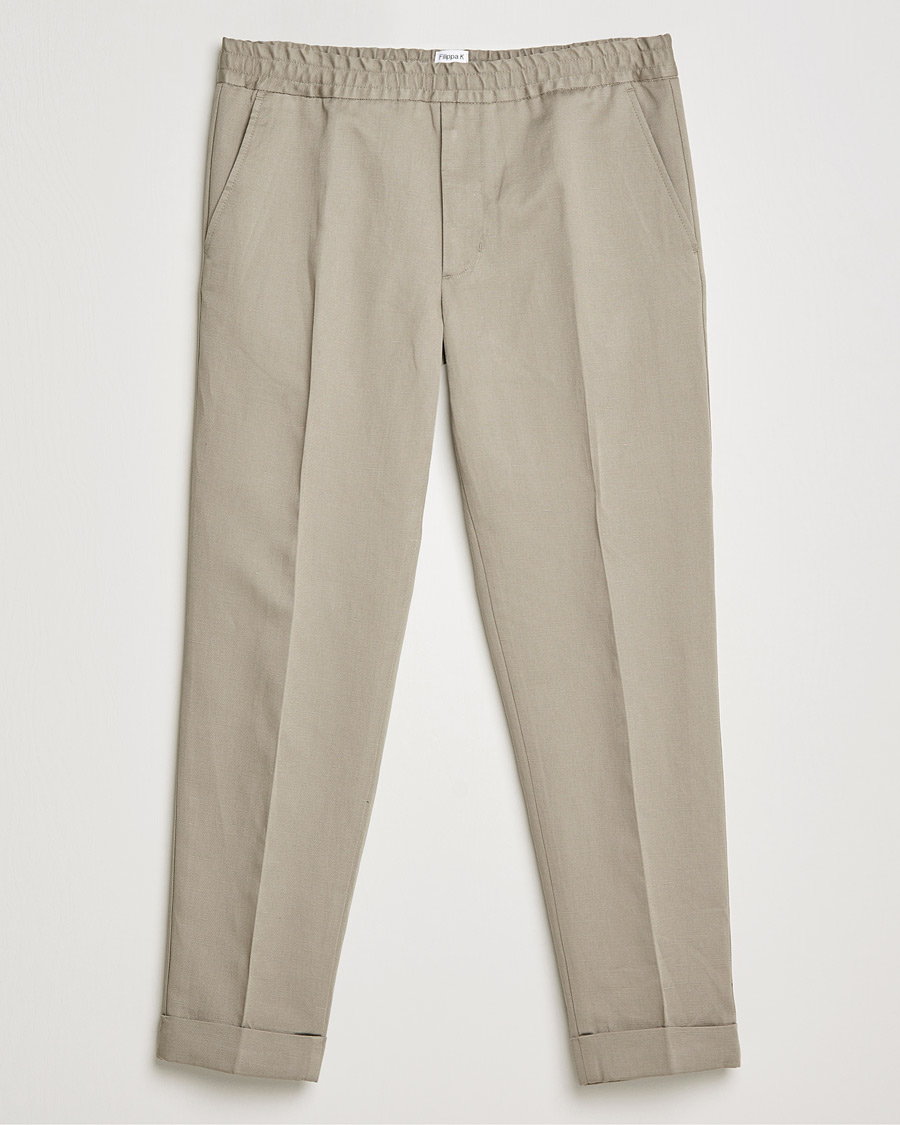Men | The Linen Closet | Filippa K | Terry Linen Trousers Light Taupe