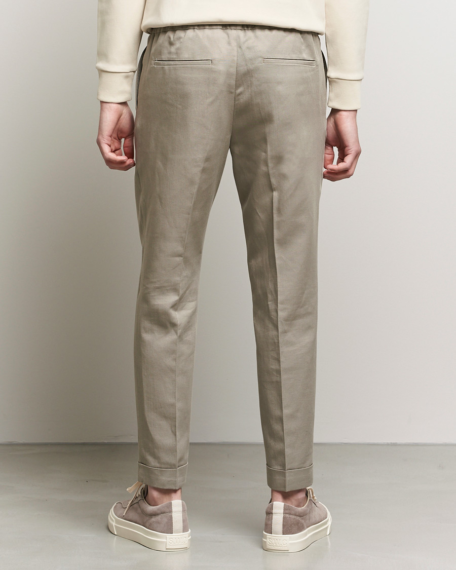 Men | Trousers | Filippa K | Terry Linen Trousers Light Taupe