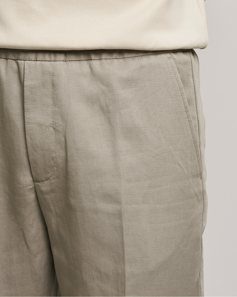 Men | Trousers | Filippa K | Terry Linen Trousers Light Taupe