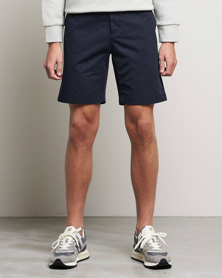 Men | Chino Shorts | Filippa K | Flynn Cotton Shorts Navy