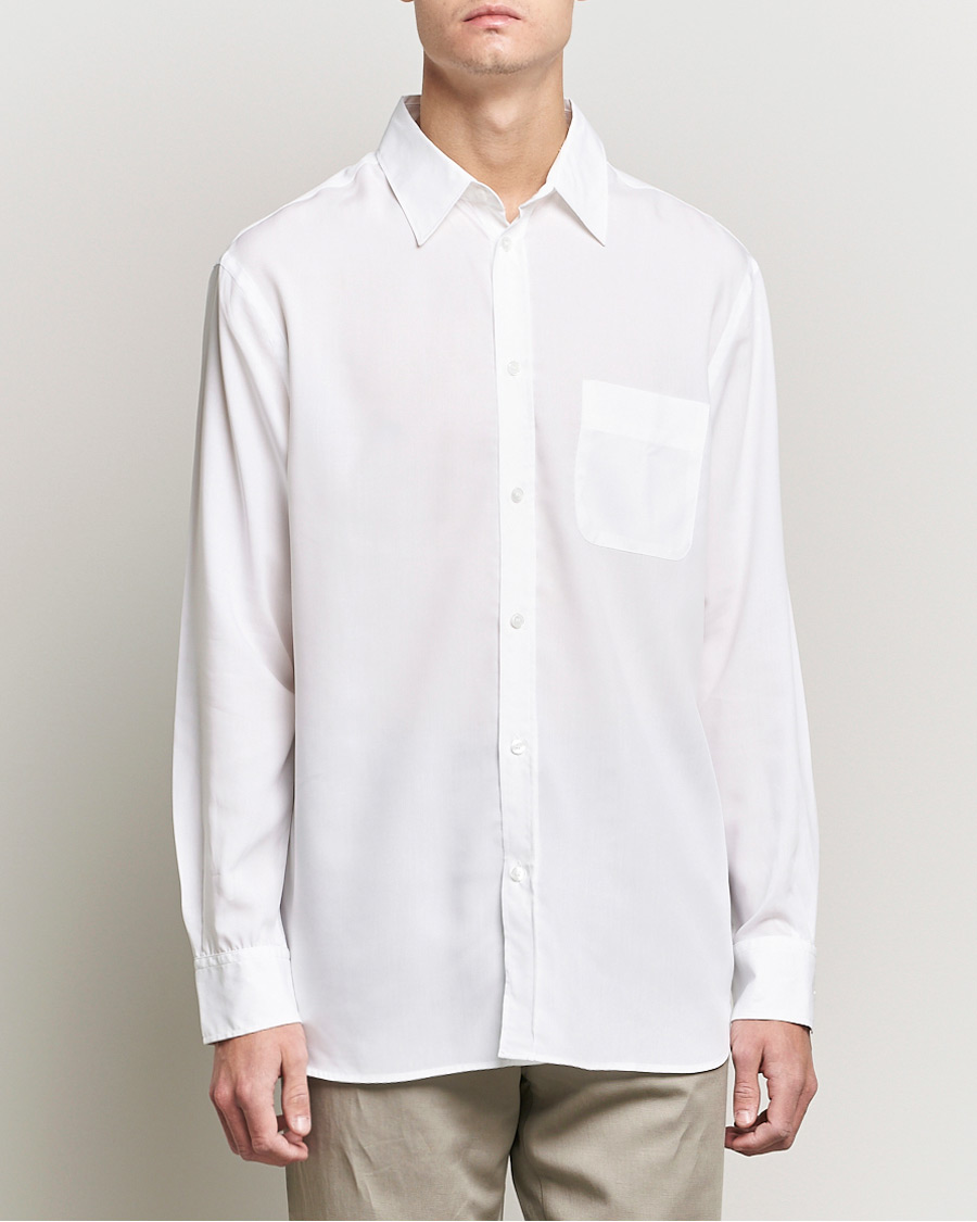 Men | Shirts | Filippa K | Noel Tencel Shirt White