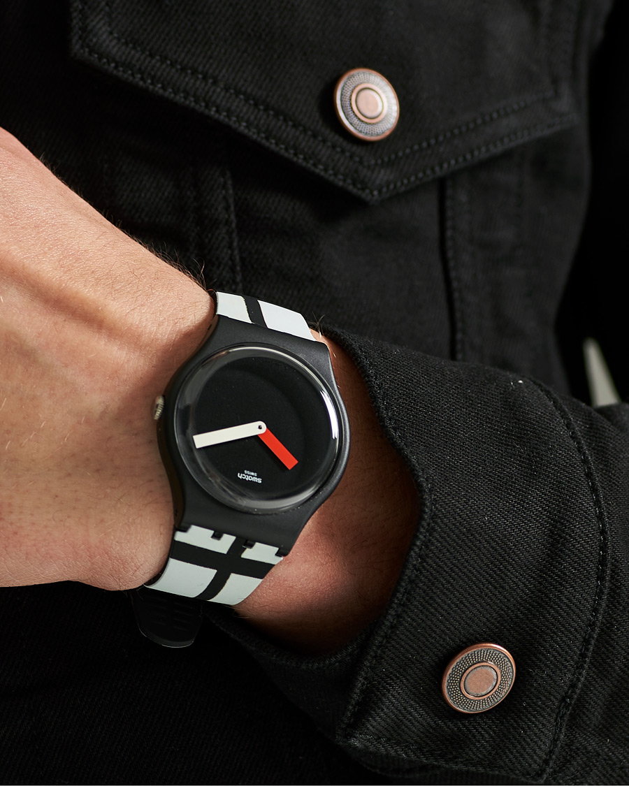 Men | Rubber strap | Swatch | Red, Blue and White by Piet Mondrian 