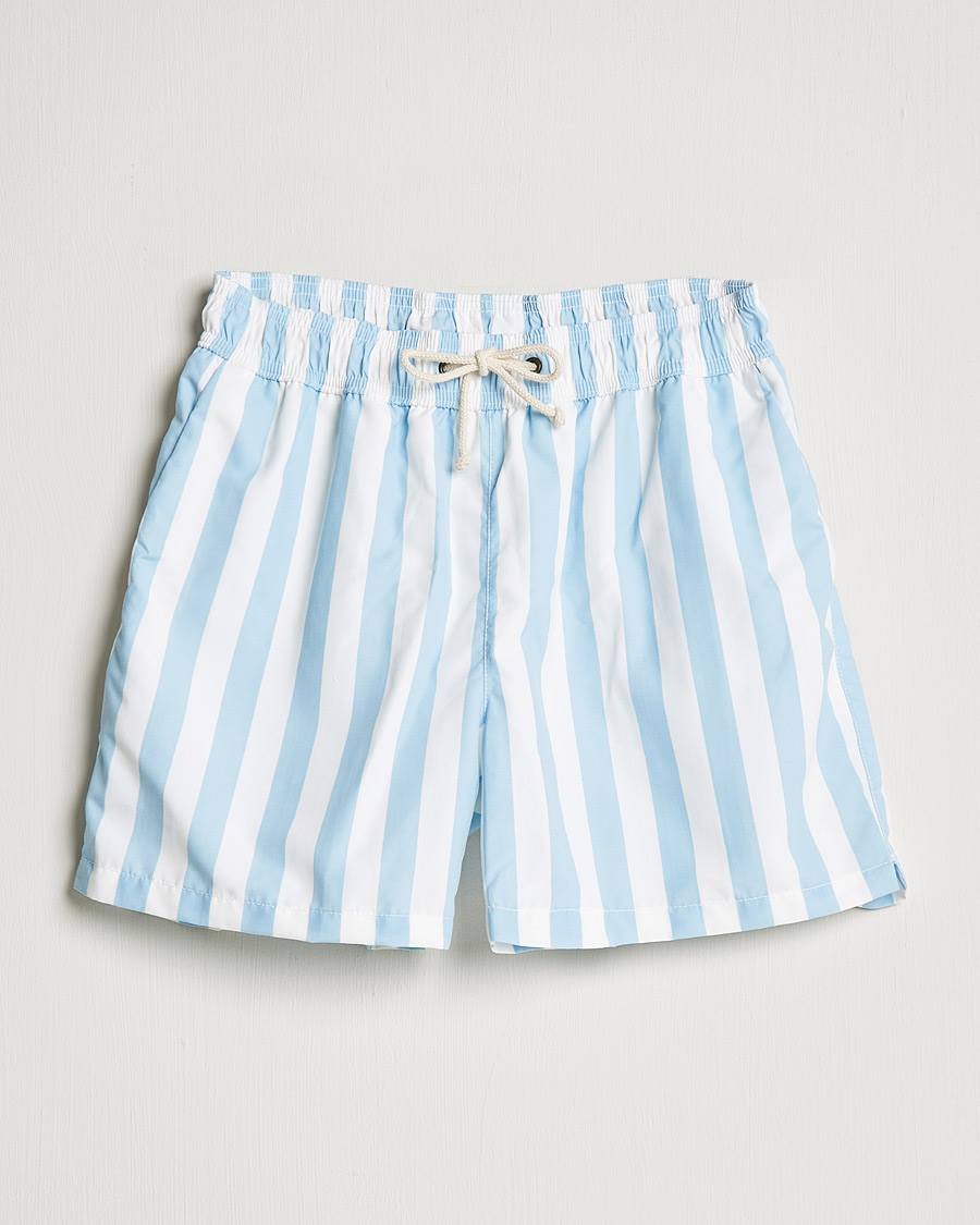 Men | Swimwear | Ripa Ripa | Paraggi Striped Swimshorts Light Blue/White