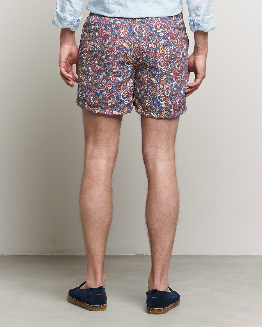 Men | Swimwear | Ripa Ripa | Mediterraneo Printed Swimshorts Petrol/Bordeaux