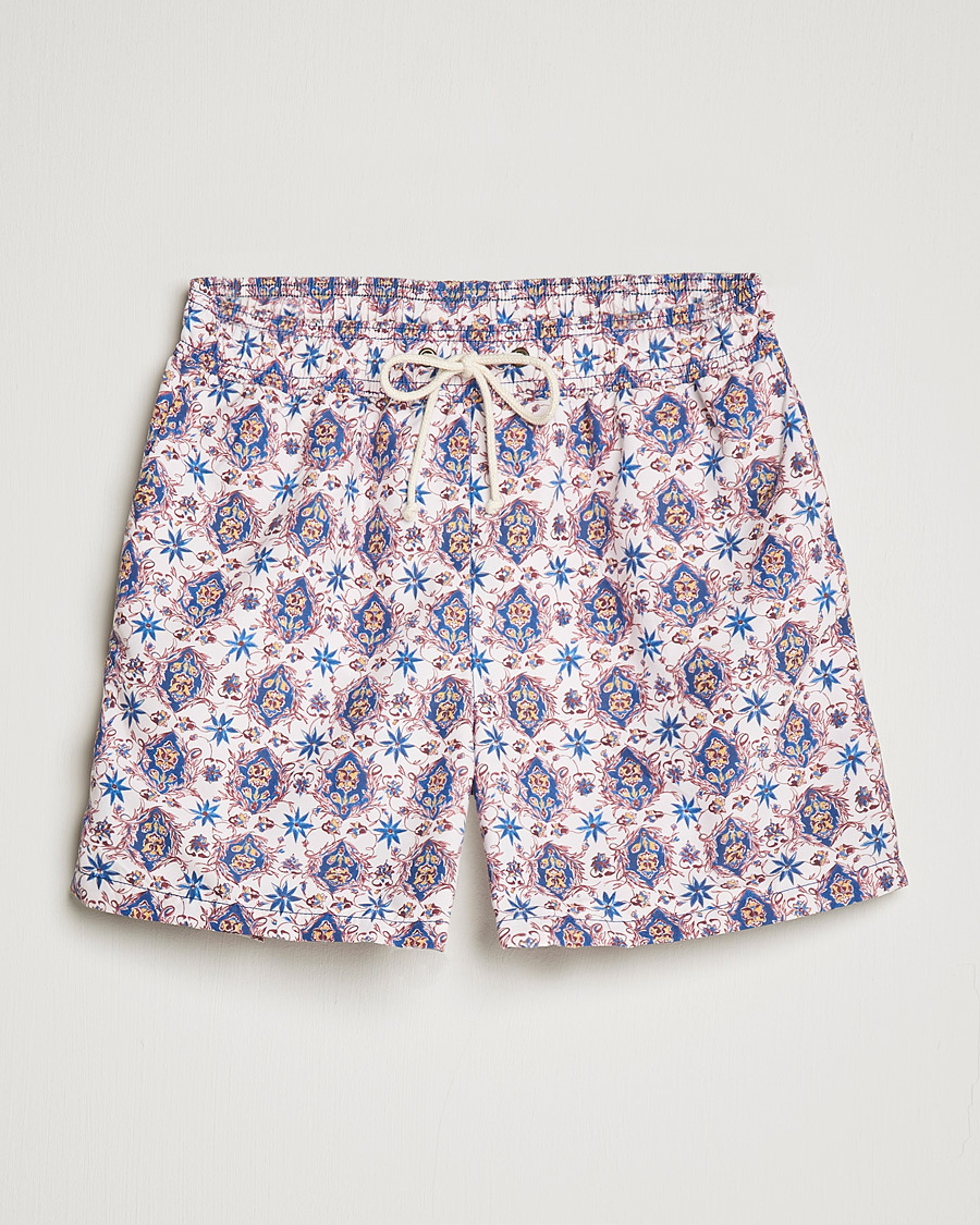 Men | Swimwear | Ripa Ripa | Printed Swimshorts Offwhite/Blue