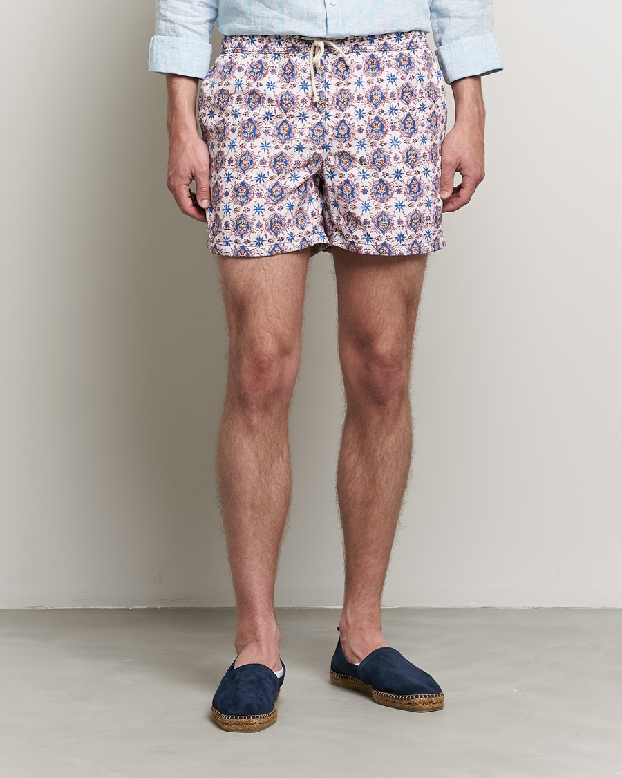 Men | Swimwear | Ripa Ripa | Printed Swimshorts Offwhite/Blue