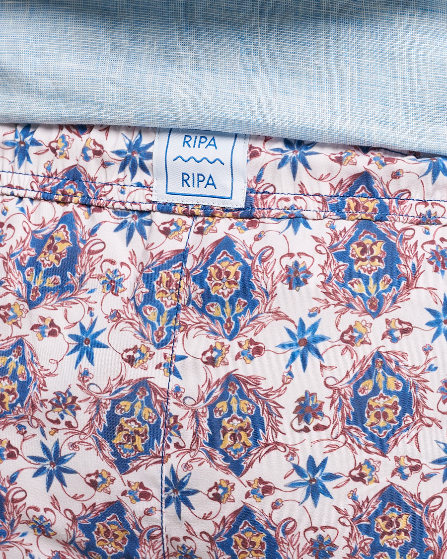 Men | Swimwear | Ripa Ripa | Printed Swimshorts Offwhite/Blue