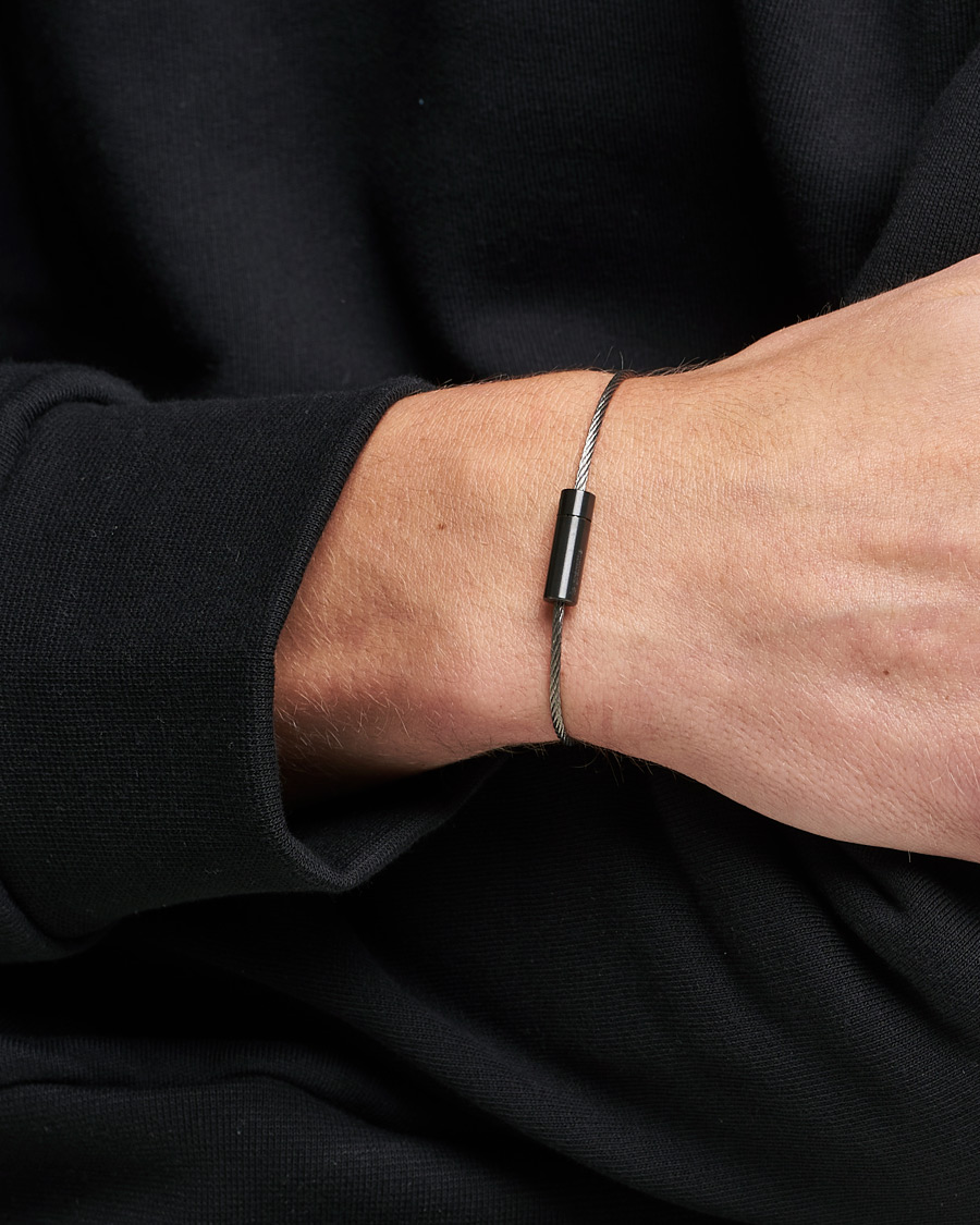 Men | LE GRAMME Cable Bracelet Brushed Black Ceramic 5g | LE GRAMME | Cable Bracelet Brushed Black Ceramic 5g