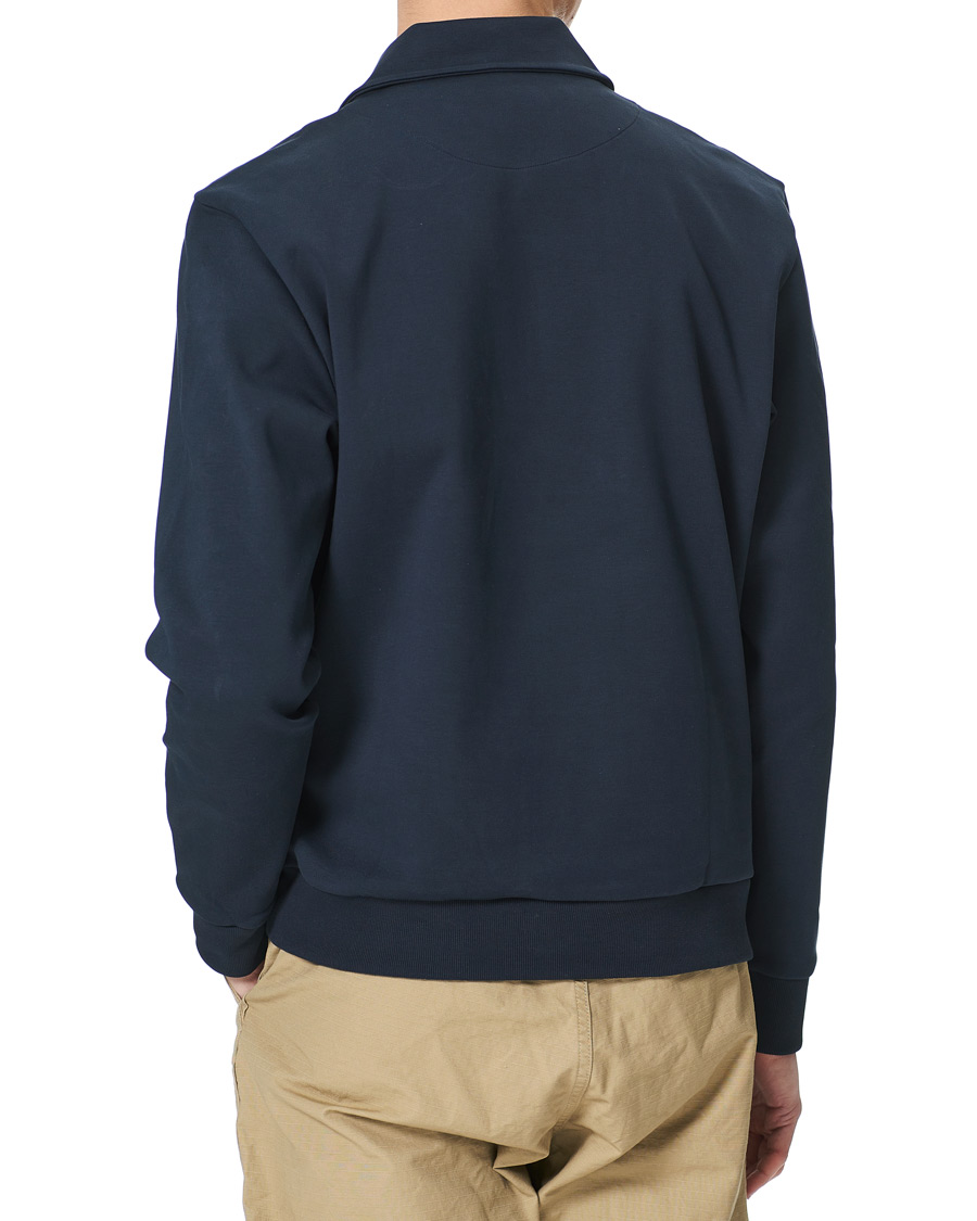 Men | Sweaters & Knitwear | A Day's March | Cabot Half-Zip Polo Sweater Navy