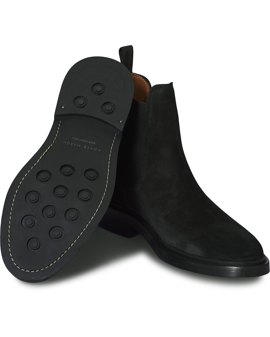 Men | A Day's March Suede Chelsea Boot Black | A Day's March | Suede Chelsea Boot Black