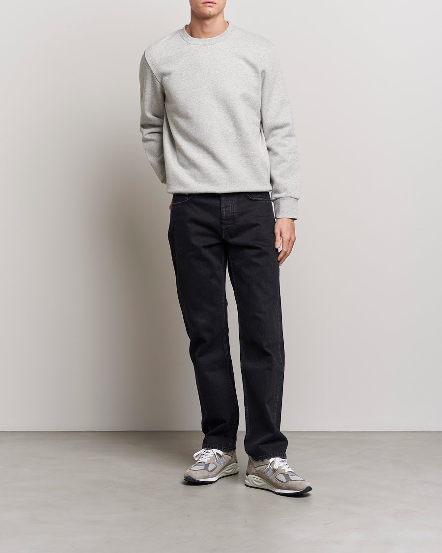 Men | Sweaters & Knitwear | A Day's March | Shaw Sturdy Fleece Sweatshirt Grey
