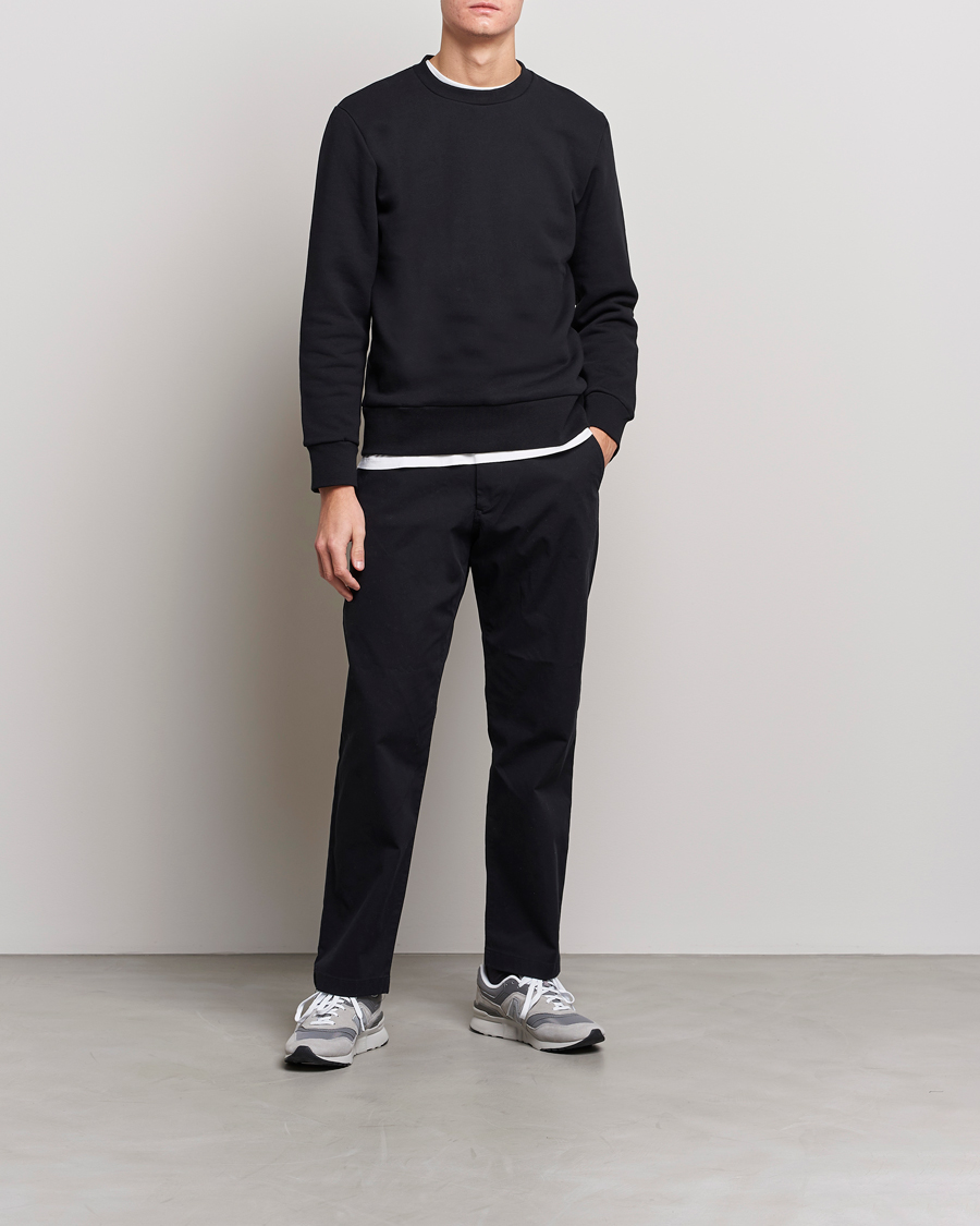 Men | Sweaters & Knitwear | A Day's March | Shaw Sturdy Fleece Sweatshirt Black