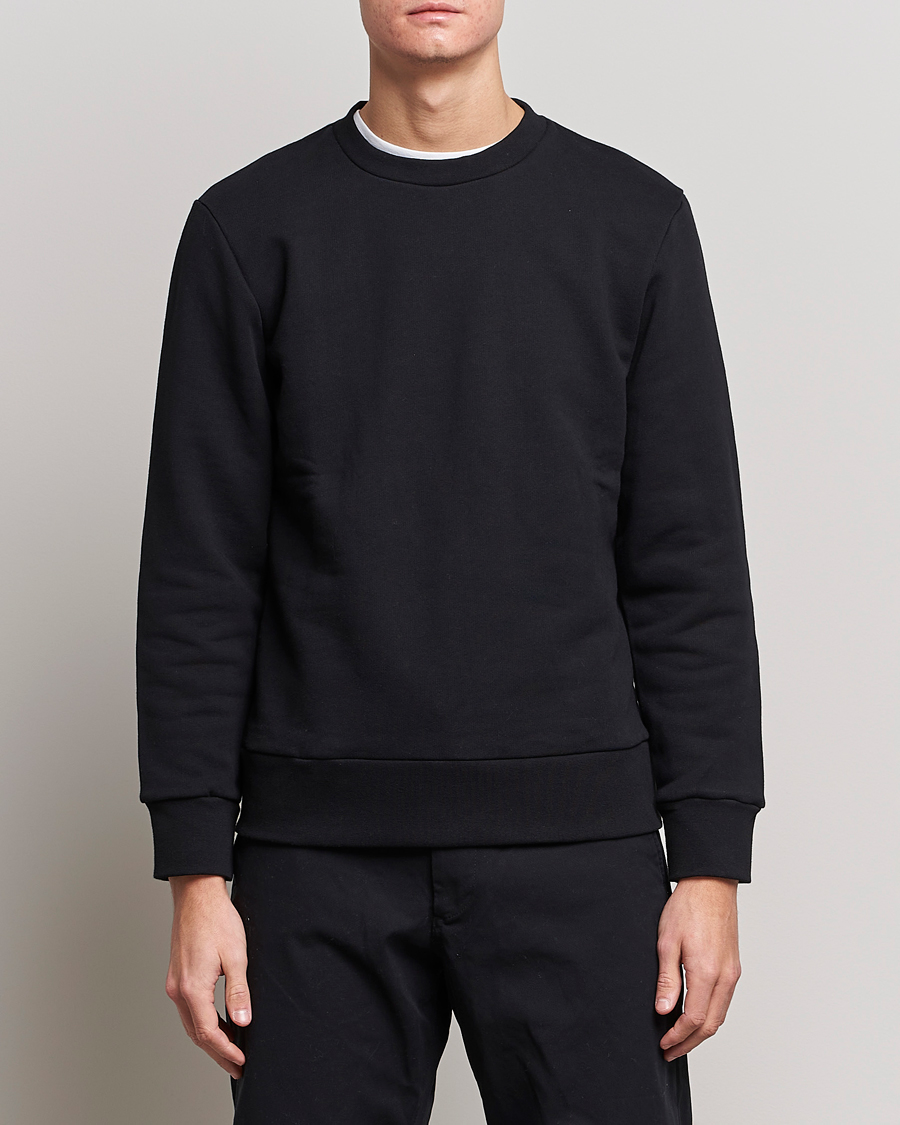 Men | Organic Menswear | A Day's March | Shaw Sturdy Fleece Sweatshirt Black