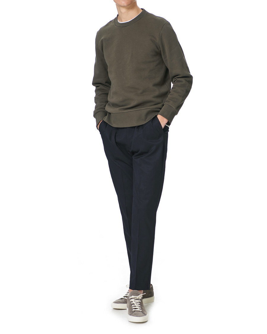 Men | Sweaters & Knitwear | A Day's March | Shaw Sturdy Fleece Sweatshirt Olive