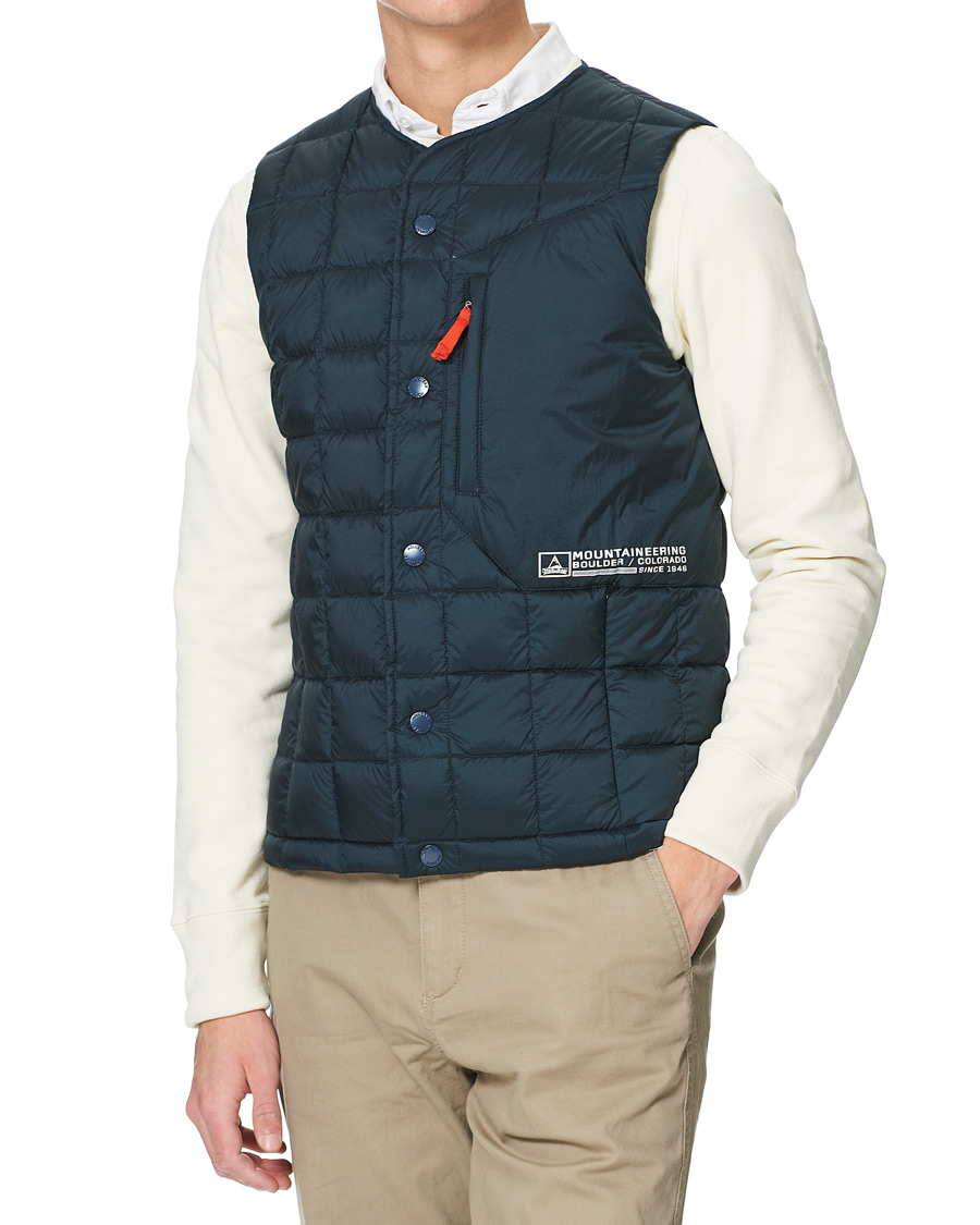 Men | Coats & Jackets | Holubar | Hudson Padded Nylon Vest Navy