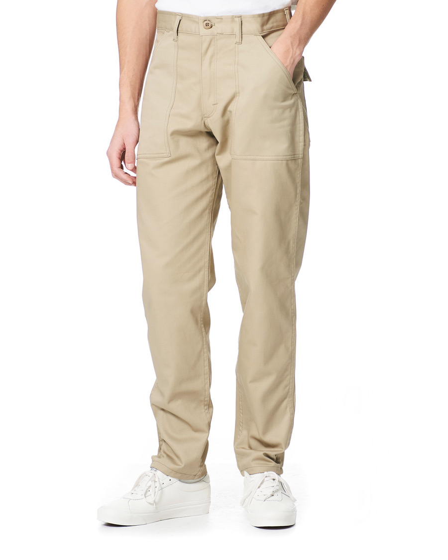 Mens Utility Trousers  Khaki Twill  Cargo Style  Percival Menswear