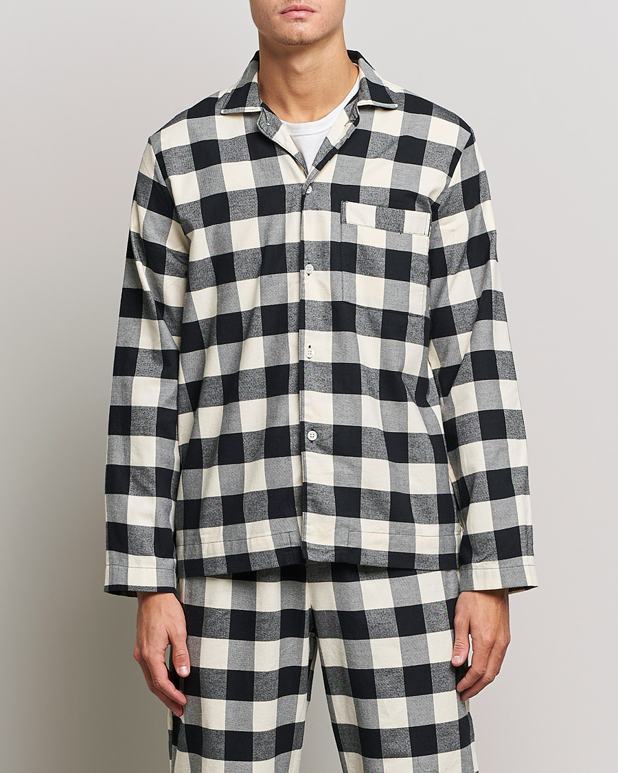 Men | Pyjamas | Tekla | Poplin Pyjama Shirt Black Gingham