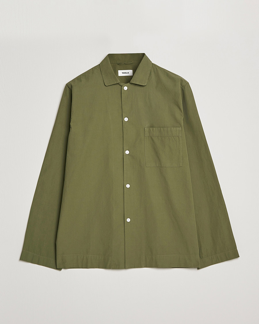 Men | Pyjamas & Robes | Tekla | Poplin Pyjama Shirt Willow
