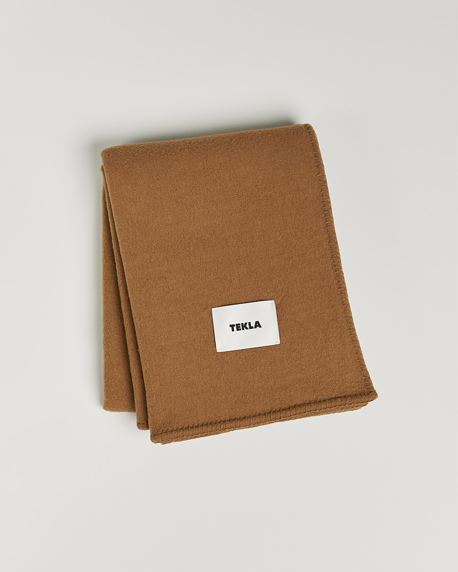 Tekla Merino Wool Blanket Camel at