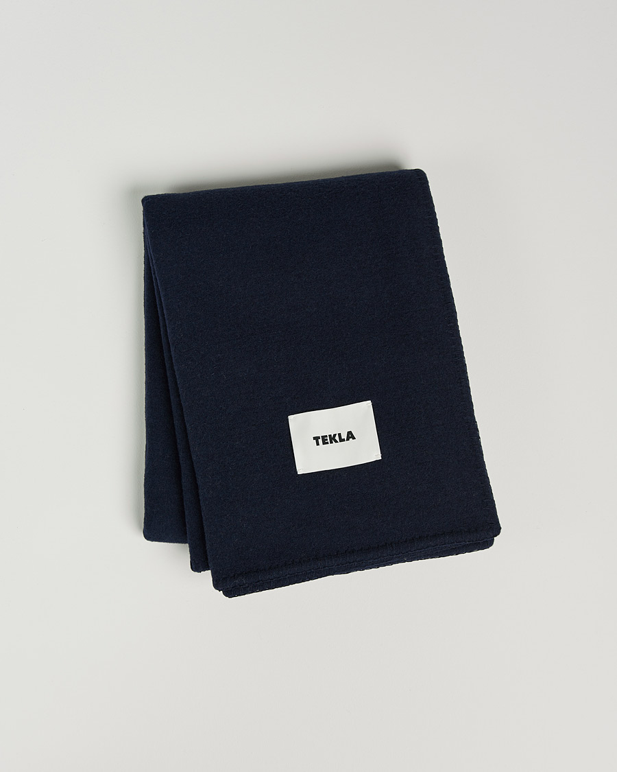 Men | What's new | Tekla | Merino Wool Blanket Dark Blue