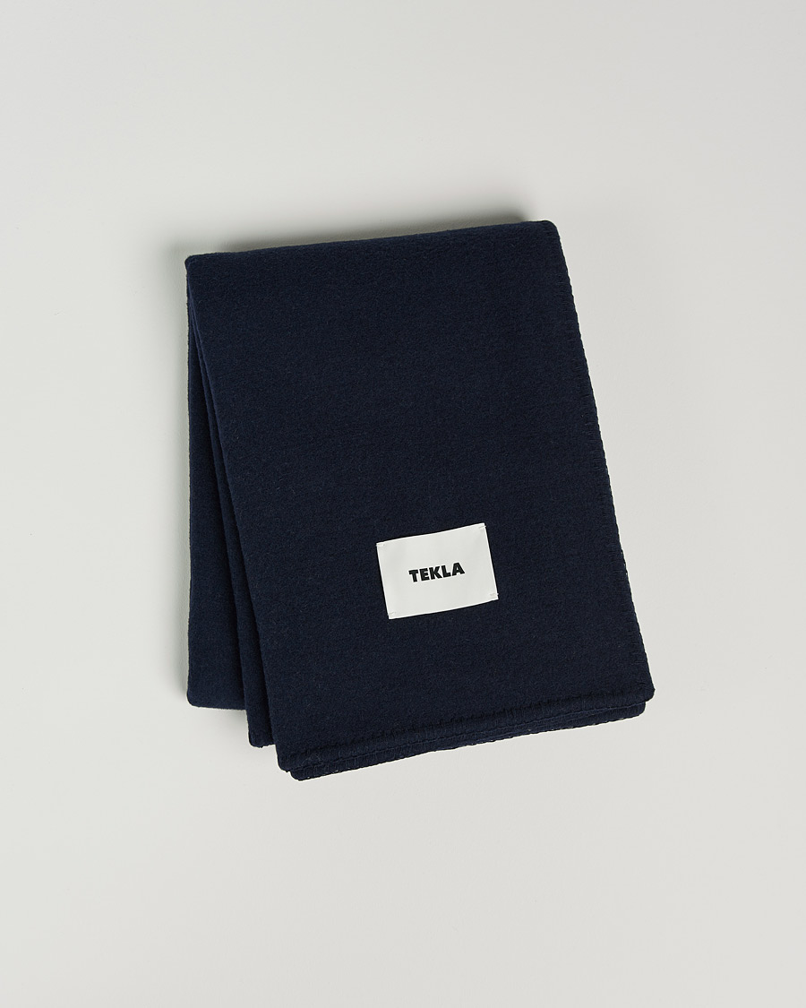 Men | Tekla Merino Wool Blanket Dark Blue | Tekla | Merino Wool Blanket Dark Blue