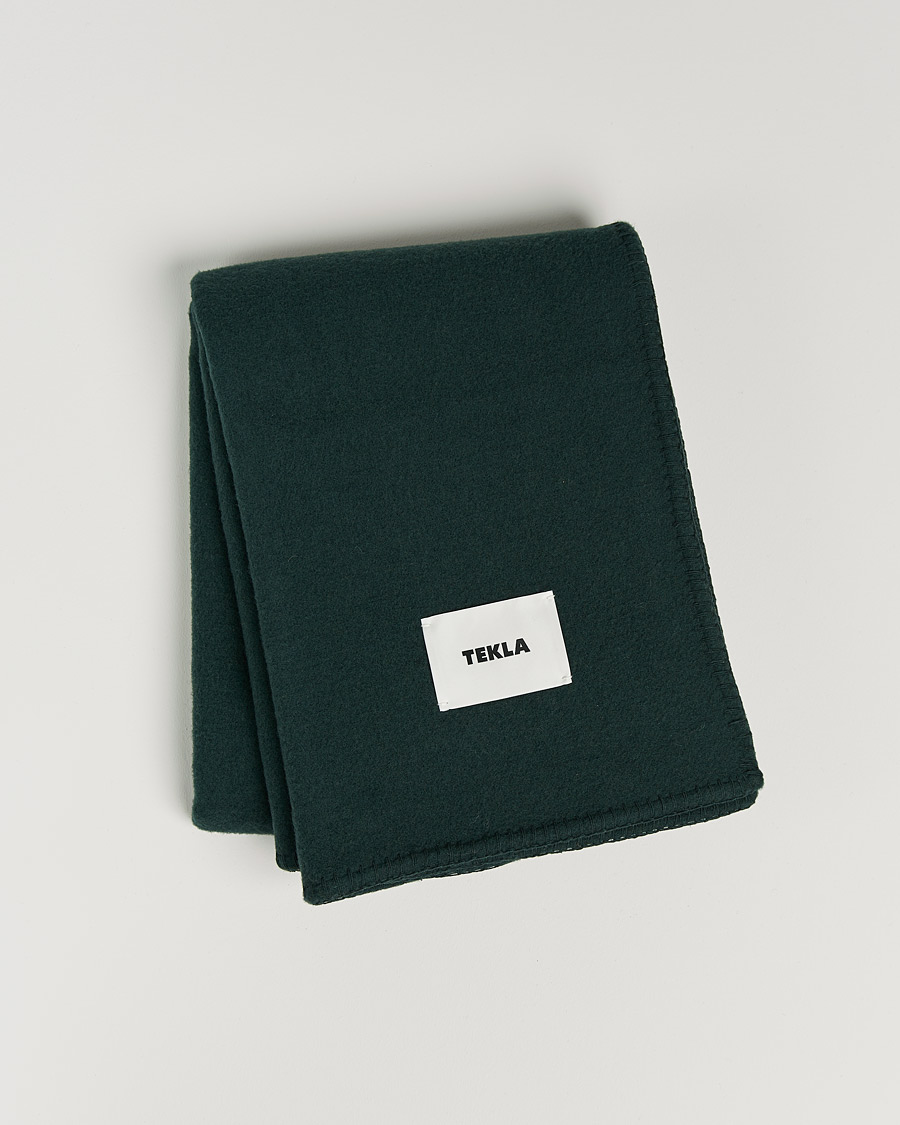 Men | Tekla Merino Wool Blanket Dark Green | Tekla | Merino Wool Blanket Dark Green