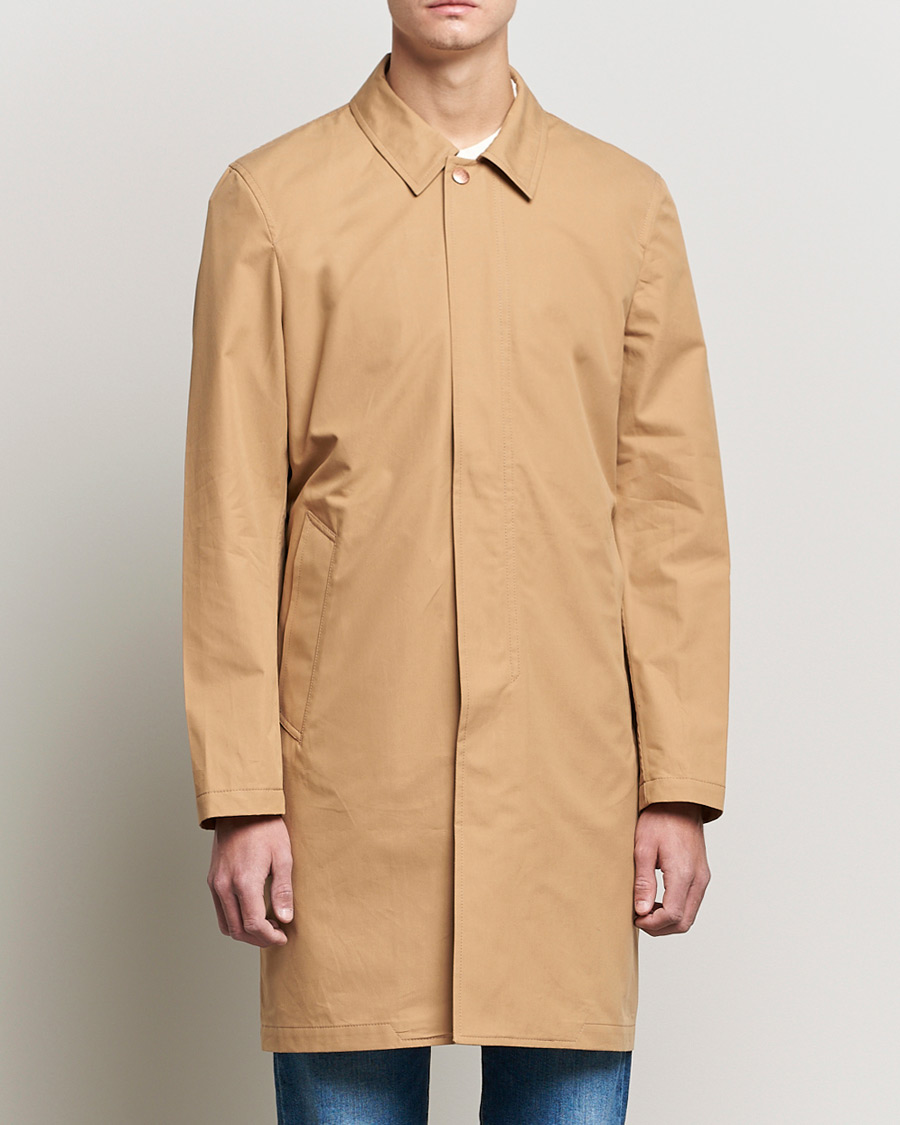 Men | Coats | Private White V.C. | Unlined Cotton Ventile Mac Coat 3.0 Warm Sand
