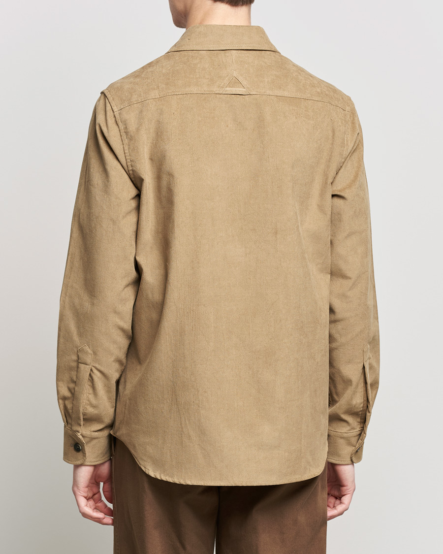 Men | Shirts | Private White V.C. | Patch Pocket Corduroy Overshirt Taupe