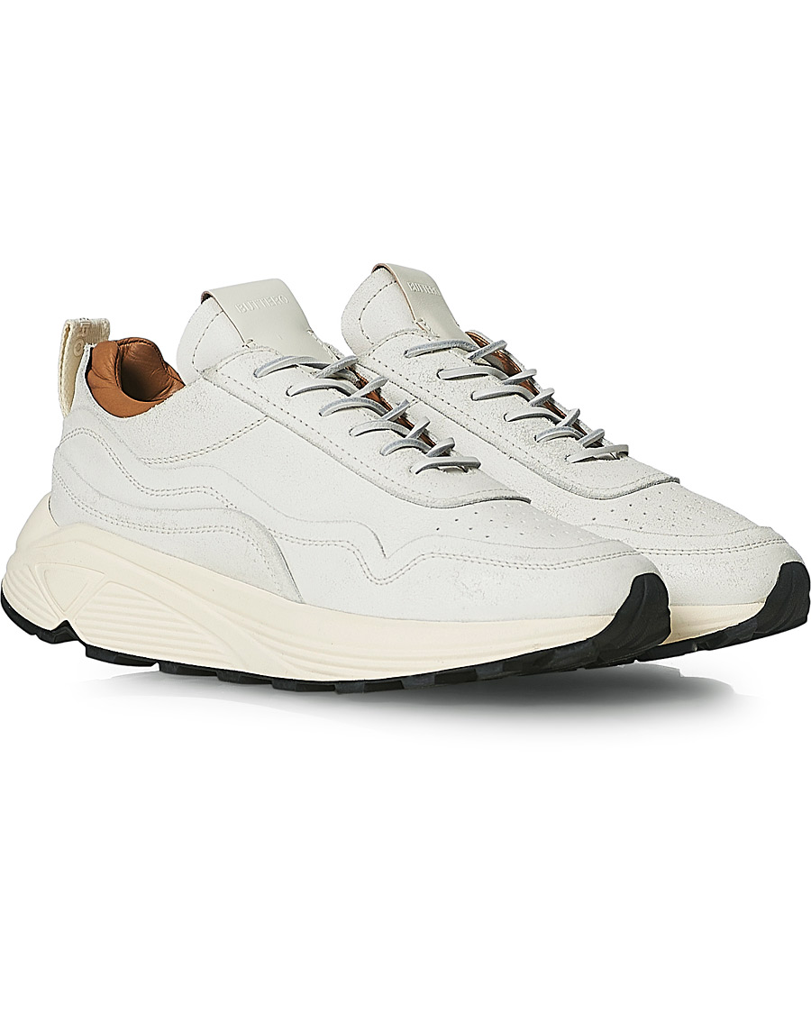 Men | Buttero Vinci Bianchetto Leather Running Sneaker Off White | Buttero | Vinci Bianchetto Leather Running Sneaker Off White
