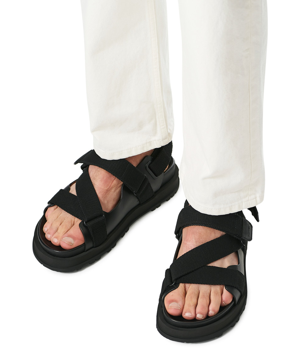 Men | Buttero Pier Leather Sandal Black | Buttero | Pier Leather Sandal Black