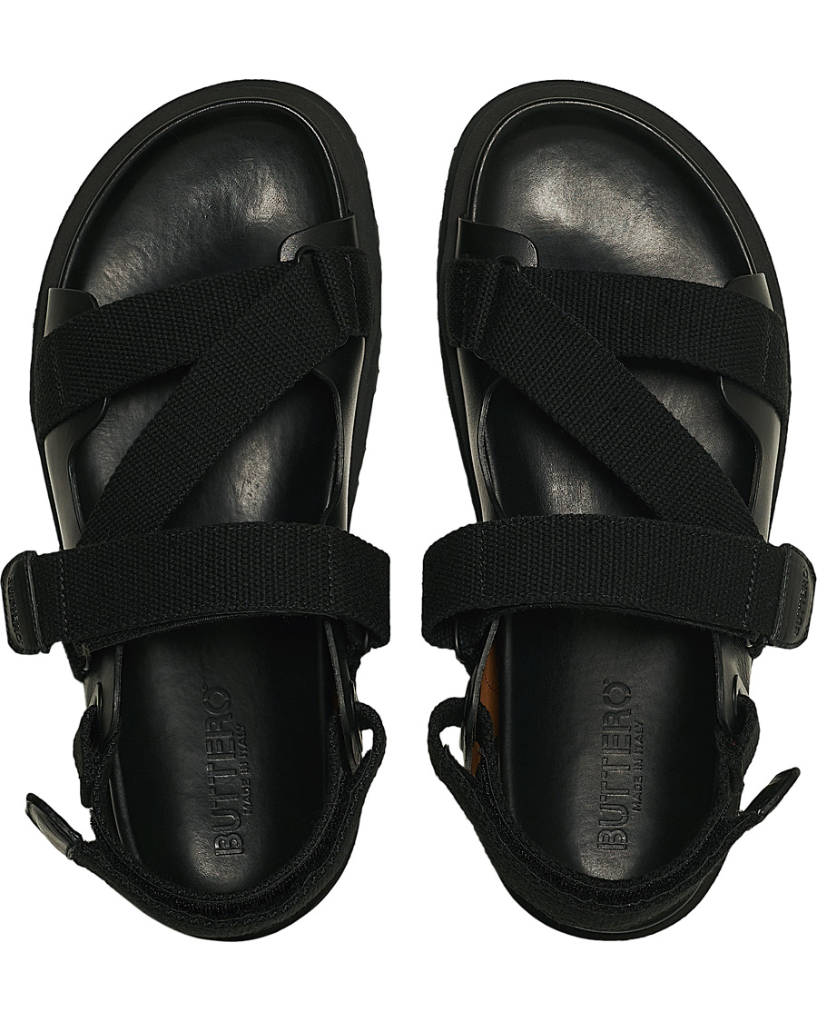 Men | Sandals & Slides | Buttero | Pier Leather Sandal Black
