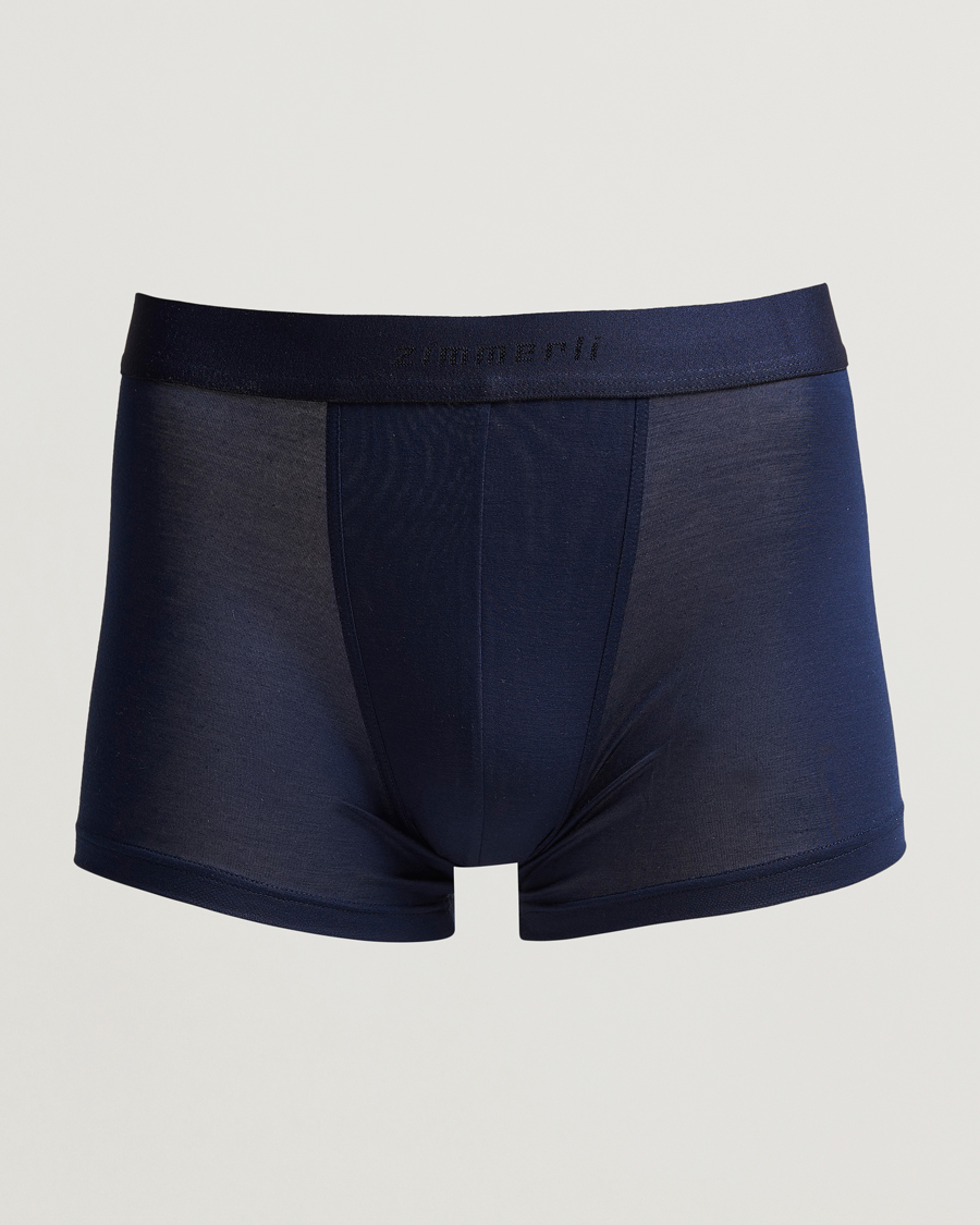 Men | Underwear & Socks | Zimmerli of Switzerland | Micro Modal Boxer Briefs Navy