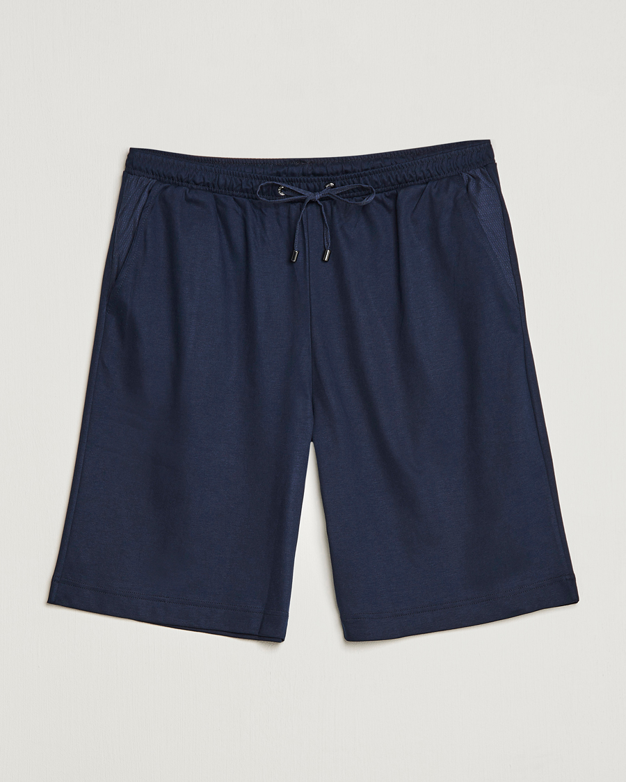Men | Pyjamas & Robes | Zimmerli of Switzerland | Cotton/Modal Loungewear Shorts Midnight
