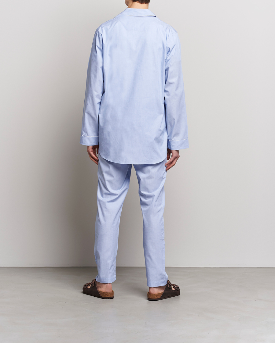 Men | Pyjamas & Robes | Zimmerli of Switzerland | Mercerized Cotton Pyjamas Light Blue