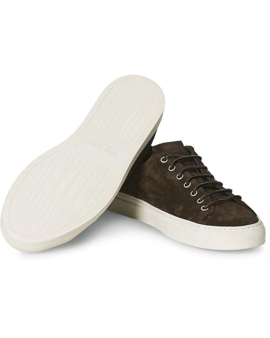 Men | Buttero Suede Sneaker Dark Brown | Buttero | Suede Sneaker Dark Brown