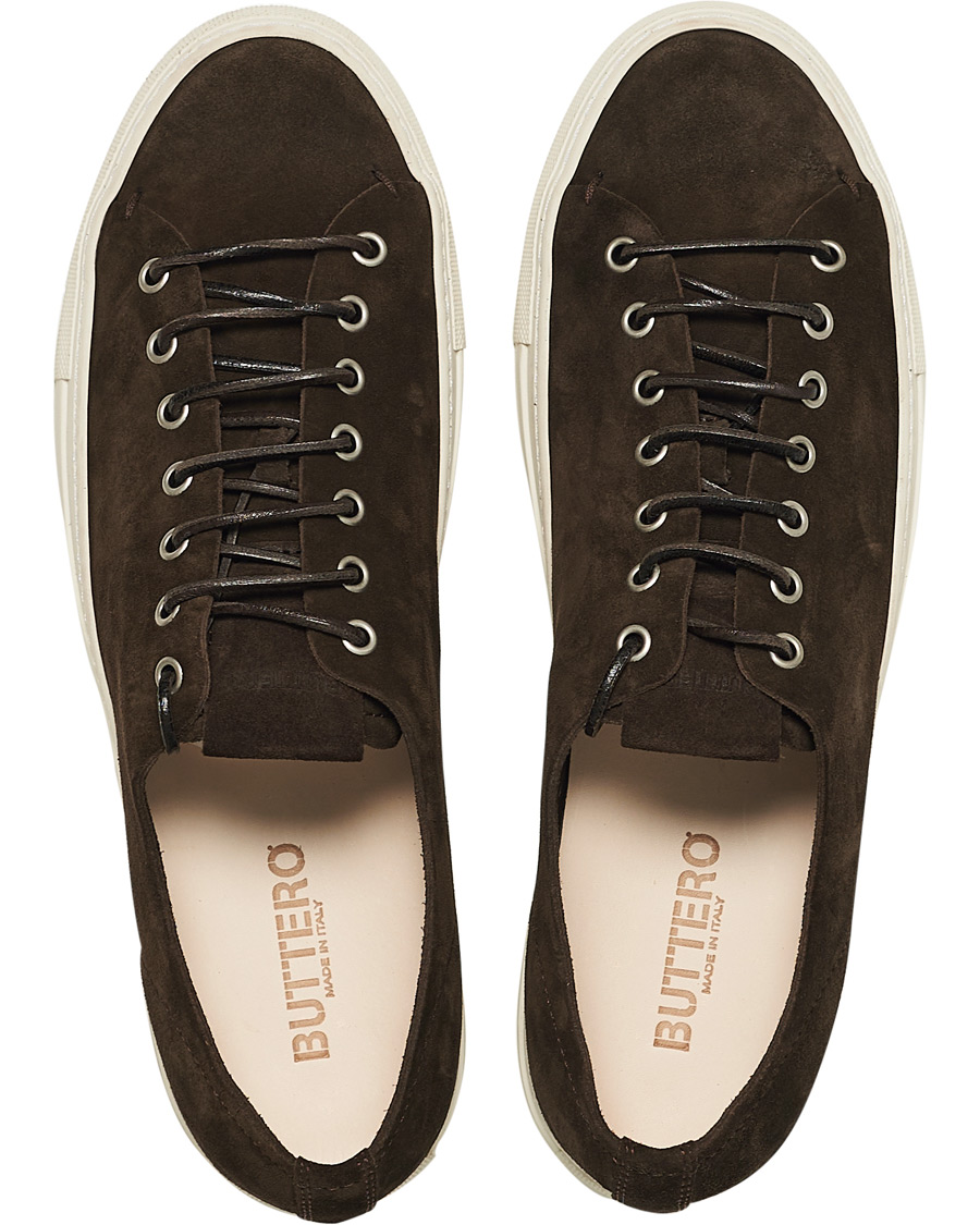 Men | Buttero Suede Sneaker Dark Brown | Buttero | Suede Sneaker Dark Brown
