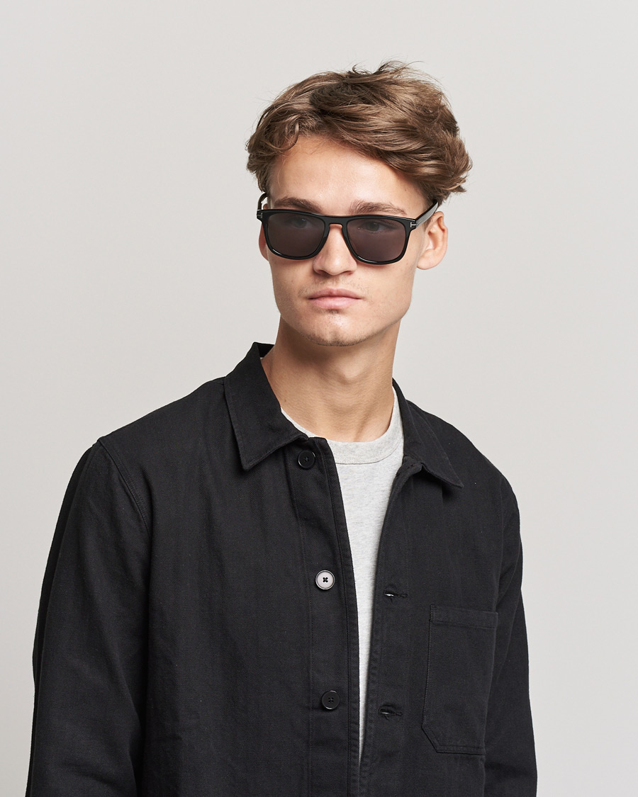 Men | Sunglasses | Tom Ford | Gerard Polarized Sunglasses Shiny Black/Smoke