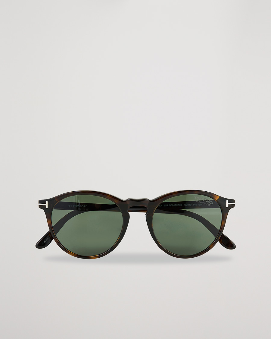 Men |  | Tom Ford | Aurele Polarized Sunglasses Dark Havana/Green