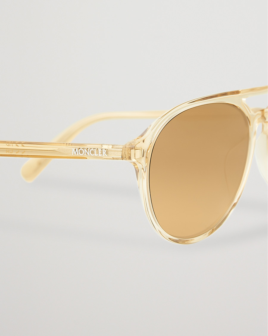 Men | Moncler Lunettes ML0228 Sunglasses Shiny Beige/Roviex | Moncler Lunettes | ML0228 Sunglasses Shiny Beige/Roviex