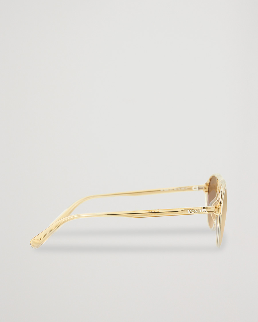 Men | Moncler Lunettes ML0228 Sunglasses Shiny Beige/Roviex | Moncler Lunettes | ML0228 Sunglasses Shiny Beige/Roviex