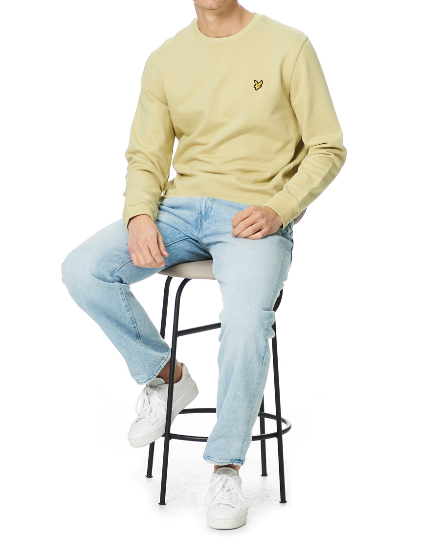 Men | Sweaters & Knitwear | Lyle & Scott | Crew Neck Sweatshirt Natural Green